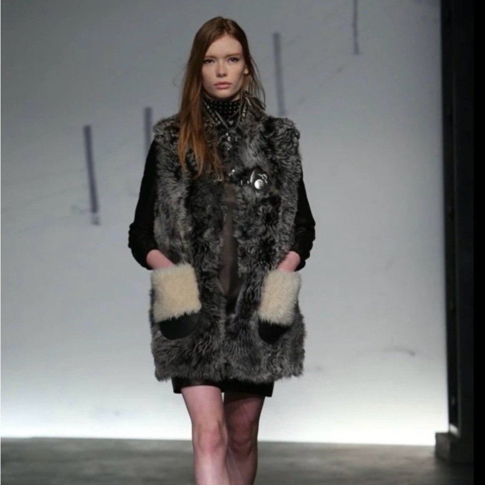 #112 - Coach 100% Sheep Shearling Vest - XSmall